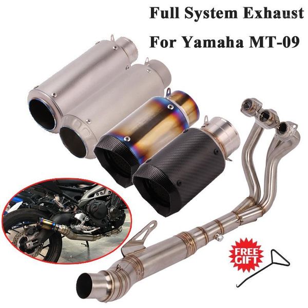 full system motorcycle gp exhaust escape for mt-09 fz-09 mt09 modified front mid link pipe titanium alloy muffler slip on1
full system motorcycle gp exhaust escape for mt-09 fz-09 mt09 modified front mid link pipe titanium alloy muffler slip on1