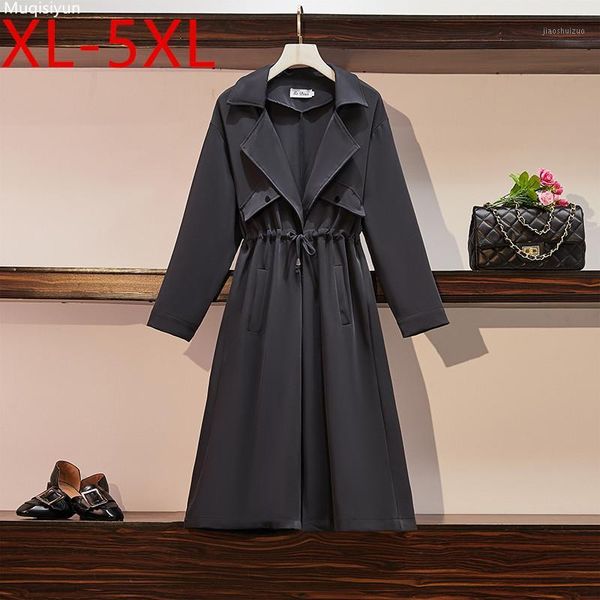 xl-5xl plus size 2021 autumn women's fashion turn down collar long sleeves drawstring jackets ladies female coat outwear s0061, Tan;black
xl-5xl plus size 2021 autumn women's fashion turn down collar long sleeves drawstring jackets ladies female coat outwear s0061, Tan;black