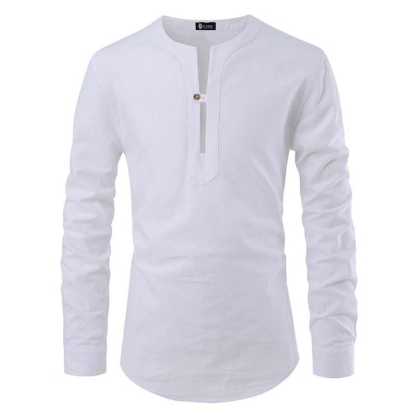 men's casual shirts fall versatile fashion pullover collar a button - down v-neck long-sleeved shirt, White;black
men's casual shirts fall versatile fashion pullover collar a button - down v-neck long-sleeved shirt, White;black