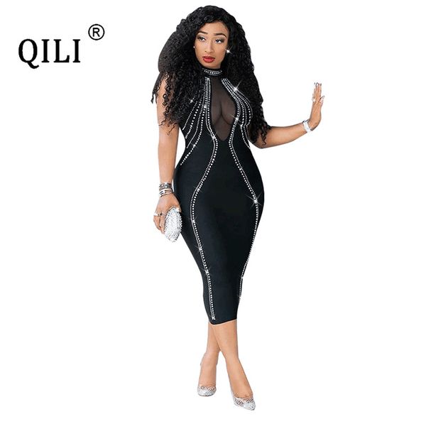 qili women party dress sleeveless backless diamonds rhinestone dresses black see through mesh bodycon dress femme y0118, Black;gray
qili women party dress sleeveless backless diamonds rhinestone dresses black see through mesh bodycon dress femme y0118, Black;gray