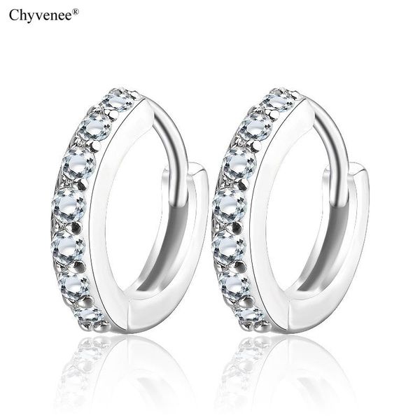 hoop & huggie chyvenee classic round silver color earrings fashion female shiny clear zircon for women wedding pendientes 2021, Golden;silver
hoop & huggie chyvenee classic round silver color earrings fashion female shiny clear zircon for women wedding pendientes 2021, Golden;silver