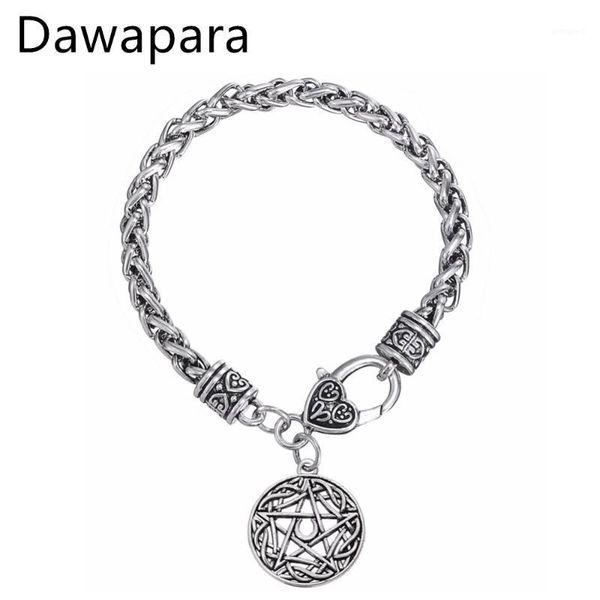 dawapara pentacle knot moon metal pendant bracelet religious jewelry for men and women brand name jewelry wicca bracelet1, Golden;silver
dawapara pentacle knot moon metal pendant bracelet religious jewelry for men and women brand name jewelry wicca bracelet1, Golden;silver