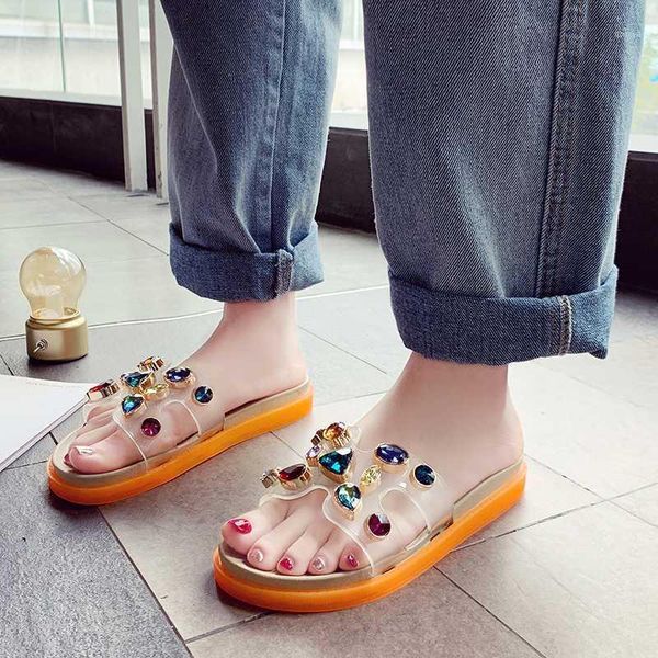slippers female 2020 summer new fashion rhinestone sandals sandals versatile female1, Black
slippers female 2020 summer new fashion rhinestone sandals sandals versatile female1, Black