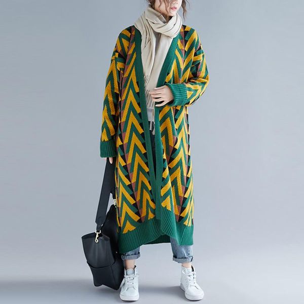 women's knits & tees women long sweater cardigans 2021 autumn winter jacket geometric knit overcoat spring coat woman, White
women's knits & tees women long sweater cardigans 2021 autumn winter jacket geometric knit overcoat spring coat woman, White