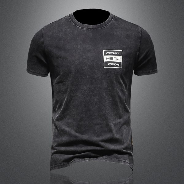 american foreign trade washed cotton t-shirt mens personality round neck vintage print distressed short-sleeved shirt mens t0825 long-term, Black;brown
american foreign trade washed cotton t-shirt mens personality round neck vintage print distressed short-sleeved shirt mens t0825 long-term, Black;brown