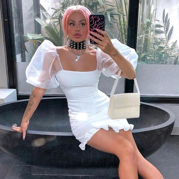 lucyever white square collar mesh puff sleeve dress women black bodycon party dresses woman summer ruffle vestidos mujer1, Black;gray
lucyever white square collar mesh puff sleeve dress women black bodycon party dresses woman summer ruffle vestidos mujer1, Black;gray