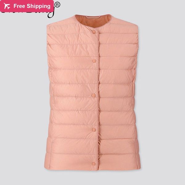 2021 new women's vests ultra light down vest women matt fabric waistcoat portable warm sleeveless winter liner tmi0, Black;white
2021 new women's vests ultra light down vest women matt fabric waistcoat portable warm sleeveless winter liner tmi0, Black;white