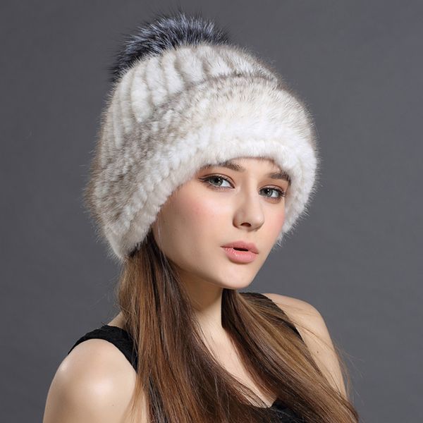 women's knitted mink hat 2019 women's fur hats new fashion suede hat fox fur ball women winter headgear cap ski cap t200104, Blue;gray
women's knitted mink hat 2019 women's fur hats new fashion suede hat fox fur ball women winter headgear cap ski cap t200104, Blue;gray
