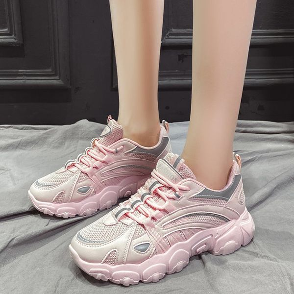 2021 the new breathable mesh white rose chunky women's lace up to female snekaers platform light vulcan shoes p4la, Black
2021 the new breathable mesh white rose chunky women's lace up to female snekaers platform light vulcan shoes p4la, Black