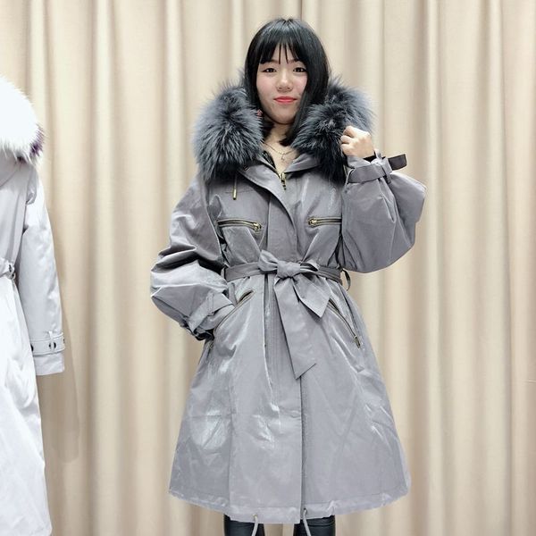 parka jacket women shiny silk fabric mink lining hooded coat with collar belt of long raccoon skin outerwear tuxy, Black
parka jacket women shiny silk fabric mink lining hooded coat with collar belt of long raccoon skin outerwear tuxy, Black