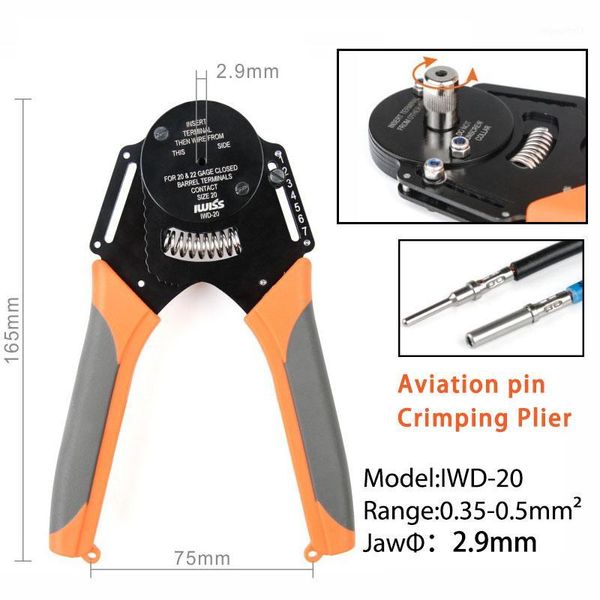iwd-12/16/20 aviation hand tools crimping plier suitable for dechi connector 4-point crimping machine machining terminal pliers1
iwd-12/16/20 aviation hand tools crimping plier suitable for dechi connector 4-point crimping machine machining terminal pliers1