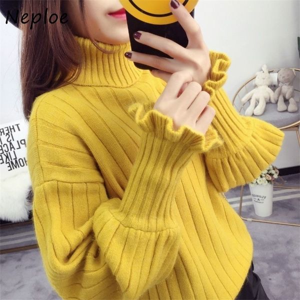 neploe solid color warm sweater women autumn winter korean turtleneck loose pullovers fresh all-match knitted femme 201223, White;black
neploe solid color warm sweater women autumn winter korean turtleneck loose pullovers fresh all-match knitted femme 201223, White;black