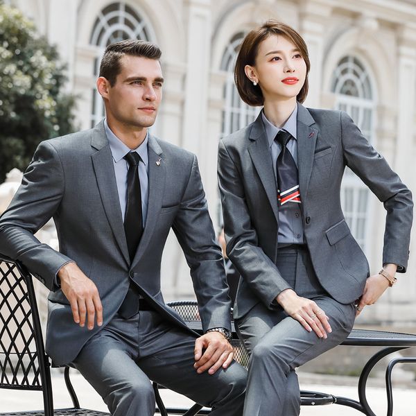 temperament of the female suit suit men and women with new high-end business attire 4 s shop overalls ol business suit q1215, White
temperament of the female suit suit men and women with new high-end business attire 4 s shop overalls ol business suit q1215, White