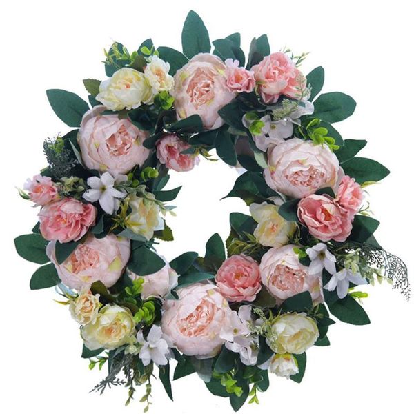 decorative flowers & wreaths peony flower wreath handmade artificial floral with eucalyptus leaves for home front door decoration
decorative flowers & wreaths peony flower wreath handmade artificial floral with eucalyptus leaves for home front door decoration