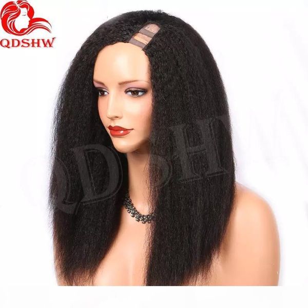 u part wig kinky straight side part for black women pre plucked glueless virgin brazilian human hairuu part wigs coarse italian yaki, Black;brown
u part wig kinky straight side part for black women pre plucked glueless virgin brazilian human hairuu part wigs coarse italian yaki, Black;brown