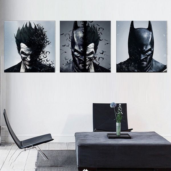 3 панели dc comics superhero devil batman joker фильма плакат абстрактный фигура холст живопись масляными росписью настенное искусство рисун
3 панели dc comics superhero devil batman joker фильма плакат абстрактный фигура холст живопись масляными росписью настенное искусство рисун