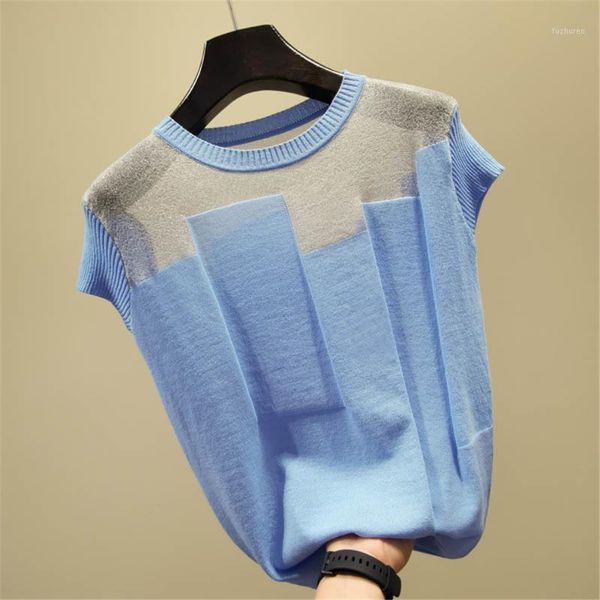 2020 summer new arrival korean patchwork ice silk knitted sweater women o-neck short sleeve pullover fashion thin sweaters1, White;black
2020 summer new arrival korean patchwork ice silk knitted sweater women o-neck short sleeve pullover fashion thin sweaters1, White;black