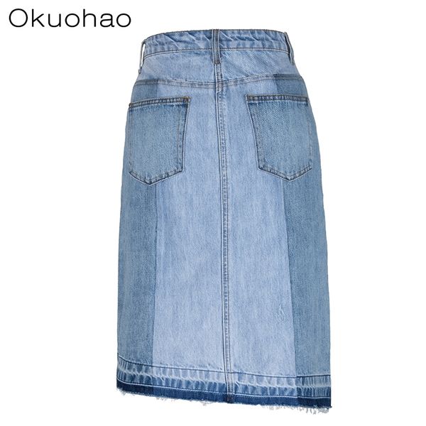 okuohao high waist knee length patchwork goddess skirt jeans skirts for women y200326, Black
okuohao high waist knee length patchwork goddess skirt jeans skirts for women y200326, Black