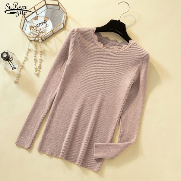 autumn winter fashion women's knitwear sweater long sleeve chic bottoming pullover office lady solid sweaters 10427 210521, White;black
autumn winter fashion women's knitwear sweater long sleeve chic bottoming pullover office lady solid sweaters 10427 210521, White;black