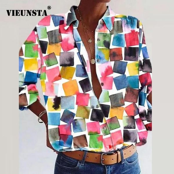 women's blouses & shirts 2021 spring geometric print and for ladies elegant turn-down collar button autumn clothes women office blouse, White
women's blouses & shirts 2021 spring geometric print and for ladies elegant turn-down collar button autumn clothes women office blouse, White