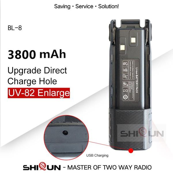 walkie talkie bl-8 baofeng uv-82 battery 3800mah extended for uv-82hp uv82 plus uv-8d uv-82wx uv-89 uv 82 direct charging hole
walkie talkie bl-8 baofeng uv-82 battery 3800mah extended for uv-82hp uv82 plus uv-8d uv-82wx uv-89 uv 82 direct charging hole