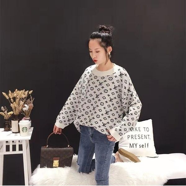 new autumn and winter fashion designer high fashion round neck long sleeve sweater women new arrival cashmere sweater womens sweaters, White;black
new autumn and winter fashion designer high fashion round neck long sleeve sweater women new arrival cashmere sweater womens sweaters, White;black