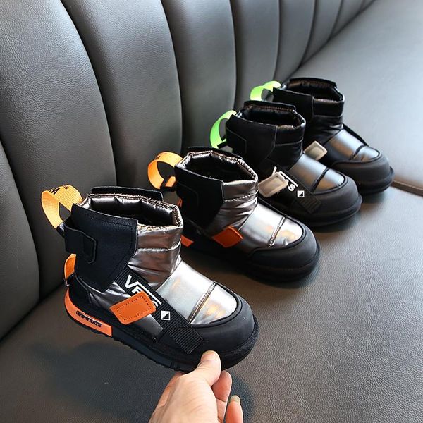 children' snow boot winter new korean boys' cotton shoes waterproof and antiskid girls' plush warm boots flats, Black;grey
children' snow boot winter new korean boys' cotton shoes waterproof and antiskid girls' plush warm boots flats, Black;grey