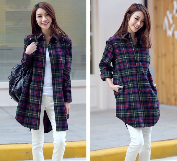 2021 new women's mid-long boyfriend long sleeve button down plaid shirt eyce, Black;brown
2021 new women's mid-long boyfriend long sleeve button down plaid shirt eyce, Black;brown