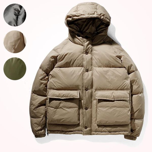 2020 hooded cargo down jacket men's down content 90% white duck thick and fluffy warm bread jacket couple, Black
2020 hooded cargo down jacket men's down content 90% white duck thick and fluffy warm bread jacket couple, Black