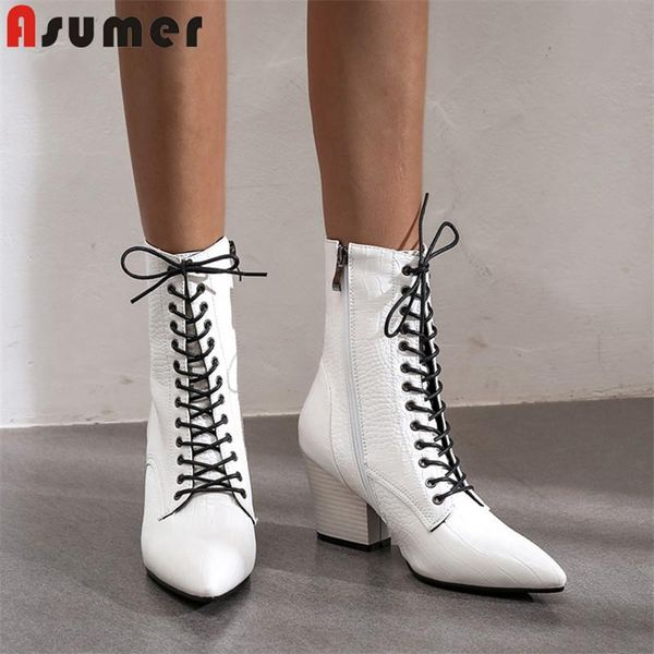 boots asumer 2021 prom women pointer toe ladies ankle lace up classic thick high heels autumn winter big size, Black
boots asumer 2021 prom women pointer toe ladies ankle lace up classic thick high heels autumn winter big size, Black