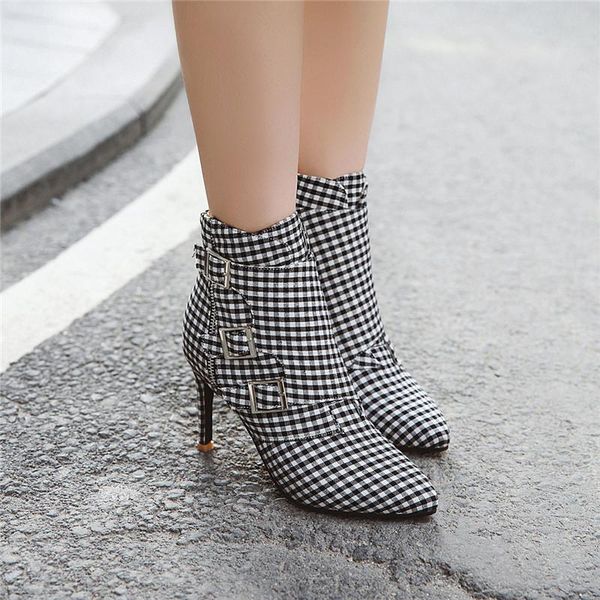 boots ymechic gray pink plaid thin high heels stiletto buckle strap womens shoes pointed toe sweet ladies party 2021, Black
boots ymechic gray pink plaid thin high heels stiletto buckle strap womens shoes pointed toe sweet ladies party 2021, Black