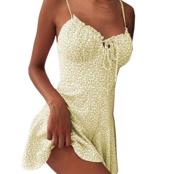 women summer spaghetti strap flowy mini sling dress bohemian floral printed lace-up ruffles v-neck beach sundress, Black;gray
women summer spaghetti strap flowy mini sling dress bohemian floral printed lace-up ruffles v-neck beach sundress, Black;gray