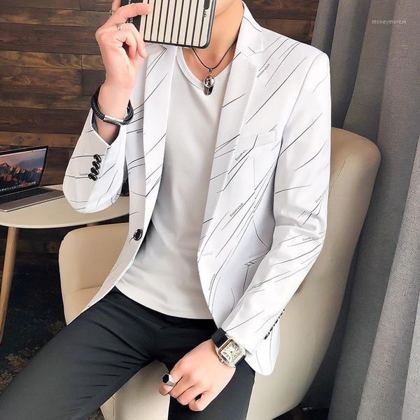 traje hombre 2019 men's korean pattern slim suit jacket single-breasted one button blazer1, White;black
traje hombre 2019 men's korean pattern slim suit jacket single-breasted one button blazer1, White;black