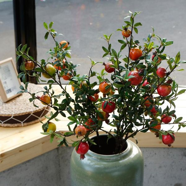 party decoration artificial fruit simulation pomegranate fake flower home green plant 95 cm 
party decoration artificial fruit simulation pomegranate fake flower home green plant 95 cm