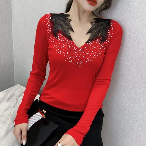 new 2020 autumn long sleeve mesh tshirts fashion casual drilling women t-shirt elegant slim plus size women clothing, White
new 2020 autumn long sleeve mesh tshirts fashion casual drilling women t-shirt elegant slim plus size women clothing, White