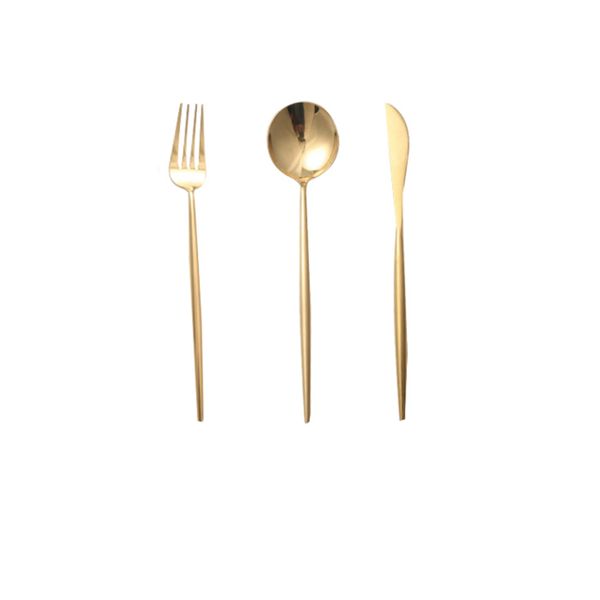 Golden Portuguese tableware set with three pieces, knife spoon fork, can be used for home, restaurant, picnic, etc
Golden Portuguese tableware set with three pieces, knife spoon fork, can be used for home, restaurant, picnic, etc