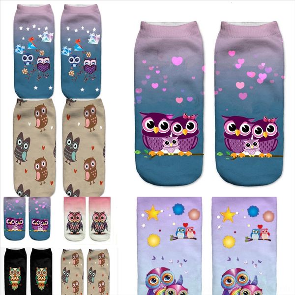 vcspl male socks toe five spring summer and autumn fashion short sock man and men finger cotton animal print marseille owl adult, Black