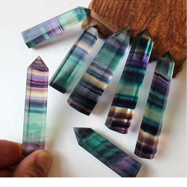natural fluorite crystal colorful striped fluorite 4-7cm quartz crystal stone point healing hexagonal wand treatme qylisa, Black
natural fluorite crystal colorful striped fluorite 4-7cm quartz crystal stone point healing hexagonal wand treatme qylisa, Black