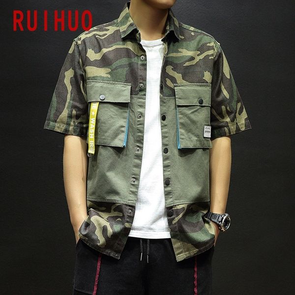 ruihuo 2020 new spring camouflage casual short sleeve shirt men slim fit cotton men shirt male half sleeve clothing brand -3xl c1211, White;black
ruihuo 2020 new spring camouflage casual short sleeve shirt men slim fit cotton men shirt male half sleeve clothing brand -3xl c1211, White;black