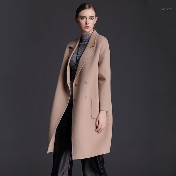 long woolen blends cashmere coats for women 2019 autumn winter ladies jackets plus size overcoat double sided beige casual1, Black
long woolen blends cashmere coats for women 2019 autumn winter ladies jackets plus size overcoat double sided beige casual1, Black