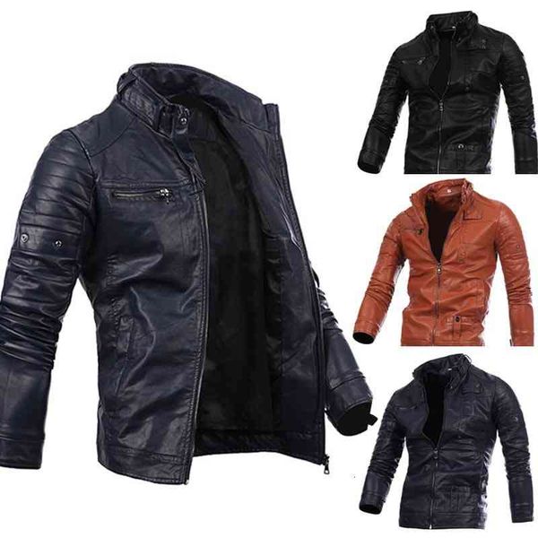 men's leather & faux spring fashion mens designer pu jackets slim casual streetwear vintage coat size s-3xl 6uhr, Black
men's leather & faux spring fashion mens designer pu jackets slim casual streetwear vintage coat size s-3xl 6uhr, Black