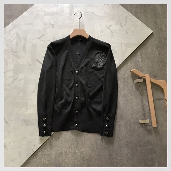 autumn new couple's sanskrit print cardigan sweater crosin cross horseshoe embroidery sweater coat for men, Black;gray
autumn new couple's sanskrit print cardigan sweater crosin cross horseshoe embroidery sweater coat for men, Black;gray