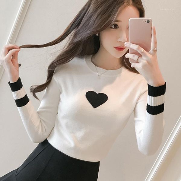 women's sweaters autumn winter knitted women and print o-neck long sleeve casual pullovers sueter mujer sweet korean jumper1, White;black
women's sweaters autumn winter knitted women and print o-neck long sleeve casual pullovers sueter mujer sweet korean jumper1, White;black