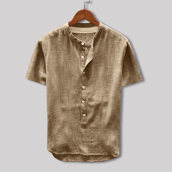 goods in great demandsummer men's cotton linen short-sleeved shirt casual loose fashion solid color button, White;black
goods in great demandsummer men's cotton linen short-sleeved shirt casual loose fashion solid color button, White;black