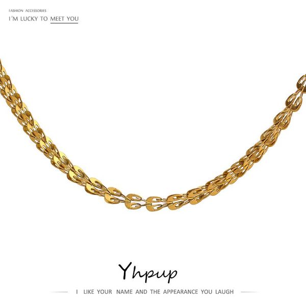 yhpup stylish stainless steel chain 18 k necklace for women simple metal gold choker necklace jewelry gift accessories 2021, Silver
yhpup stylish stainless steel chain 18 k necklace for women simple metal gold choker necklace jewelry gift accessories 2021, Silver