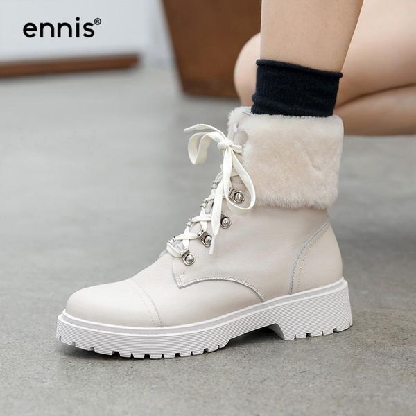 ennis ladies winter boots platform ankle boots women genuine leather lace up sheep fur snow black warm shoes a9337
ennis ladies winter boots platform ankle boots women genuine leather lace up sheep fur snow black warm shoes a9337