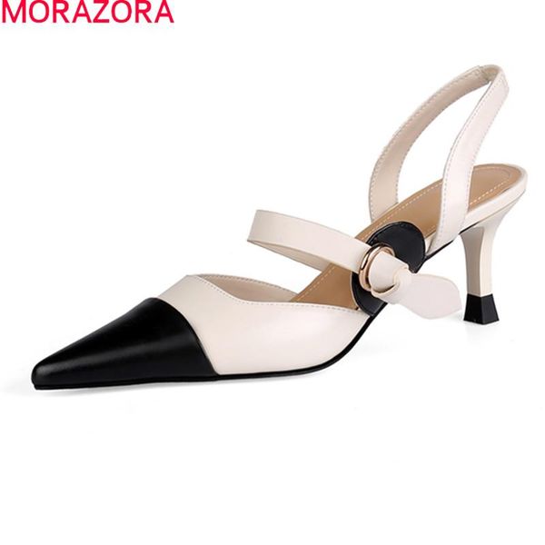 morazora 2021 summer high heels sandals genuine leather women sandals fashion mixed colors party wedding shoes black
morazora 2021 summer high heels sandals genuine leather women sandals fashion mixed colors party wedding shoes black