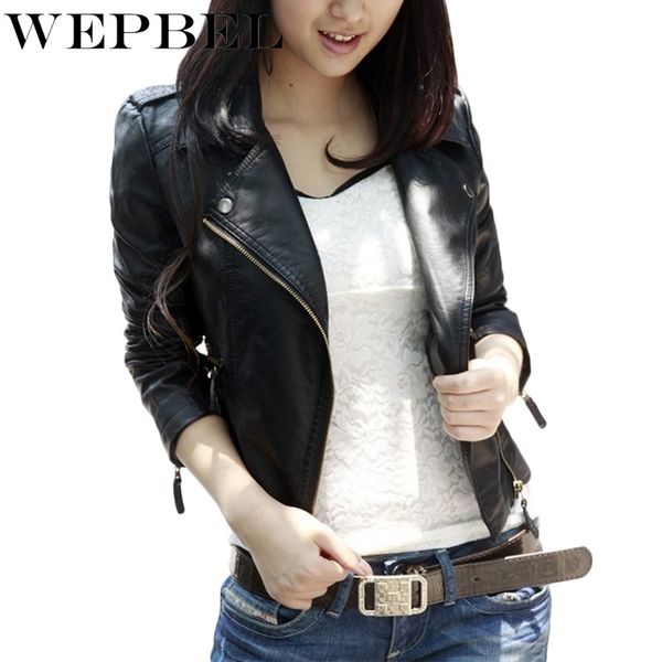 autumn women black slim korean style pu leather jackets sweet bodycon full sleeve zipper femme outwear coat q1210
autumn women black slim korean style pu leather jackets sweet bodycon full sleeve zipper femme outwear coat q1210