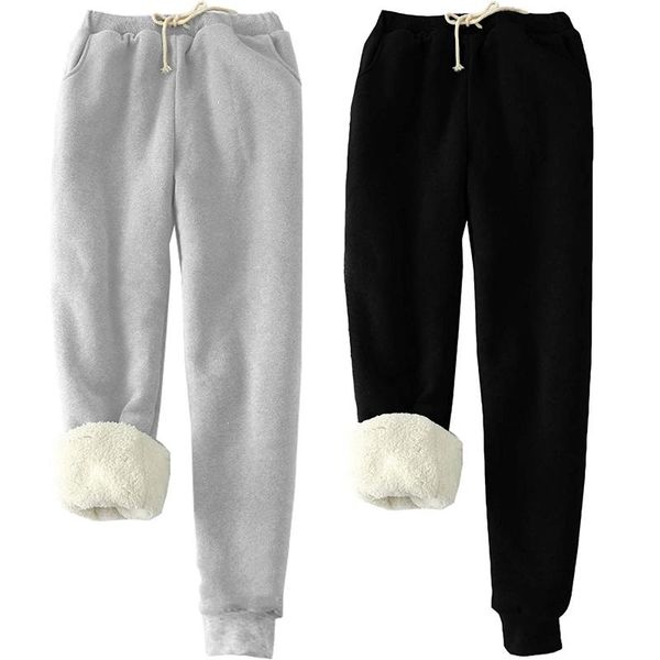 women's warm fleece trousers autumn winter solid color drawstring high waist fitting casual sweatpants athletic jogger bottoms, Black;white
women's warm fleece trousers autumn winter solid color drawstring high waist fitting casual sweatpants athletic jogger bottoms, Black;white