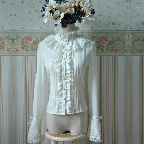 japanese style spring and summer lolita shirt white long sleeve chiffon lace bow with tie gothic women blouse1, Black;red
japanese style spring and summer lolita shirt white long sleeve chiffon lace bow with tie gothic women blouse1, Black;red